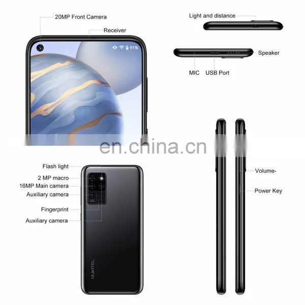 Hong Kong Warehouse Directly Send OUKITEL C21 6.4 Inch 1080x2310 4GB+64GB Android 10.0 4G Mobile Phone photo-5