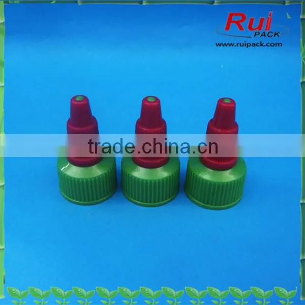Cosmetic Screw Cap With Long Nozzle Top.Pointed Mouth Plastic Screw Cap for Cosmetic Squeeze Bottle photo-2