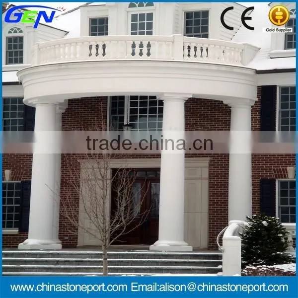 Natural White Marble Stone Roman Pillar photo-3