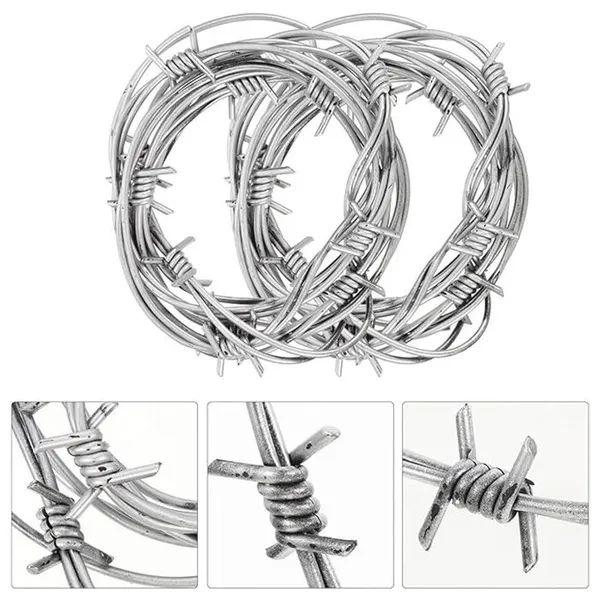 Stainless Steel Barbed Wire With 201 304 Wire Mesh Fence Anti Climb Razor Security Barbed Garden Barbed Wire 50kg photo-2