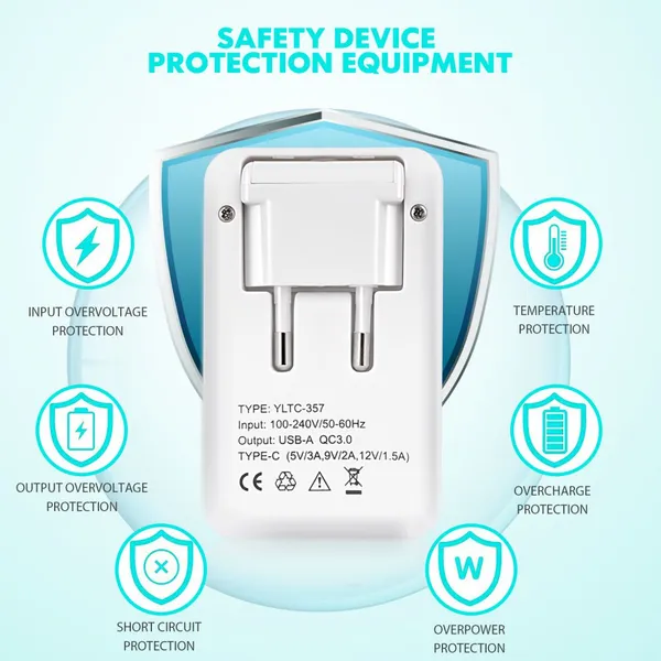 PD3.0 Usb&Type Port Fast Charging Charger for Mobile Phone and Other Devices photo-5