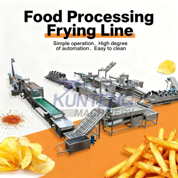 Stainless Steel Fruit Slices Frying Processing Line Intelligent French Fries Equipment photo-5