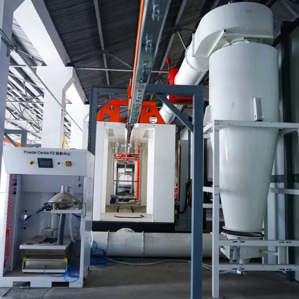 Cyclone Recovery System Powder Spraying Room High Powder Utilization Metal Coating Equipment