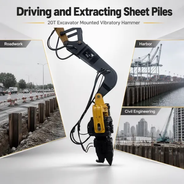 20T 30T Excavator Mounted Vibratory Hammer for Steel Pipe and Sheet Piles photo-2