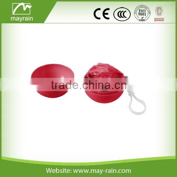 Wholesale Disposable Red Rain Poncho With Keychain Ball photo-4