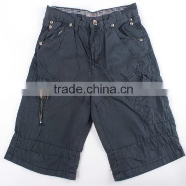 Men Cheap 100%cotton Stock Apparel Washed Cargo Shorts