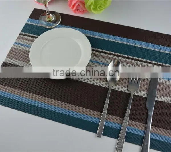 Europe Fashion New Style Blue With Brown Strip Rainbow Placemat photo-2