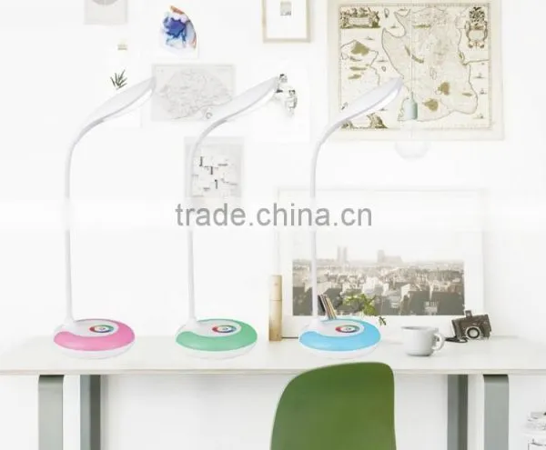 JK-848 Indoor Modern Battery Operated Funky Table Lamps Rainbow Color Cordless USB Rechargeable Hotel Led Desk Lamp photo-2