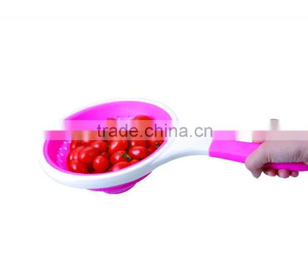 PP+Silicone 20*40.5*2 Colorful Kitchen Appliances Silicone Strainer/kitchen Strainers photo-2