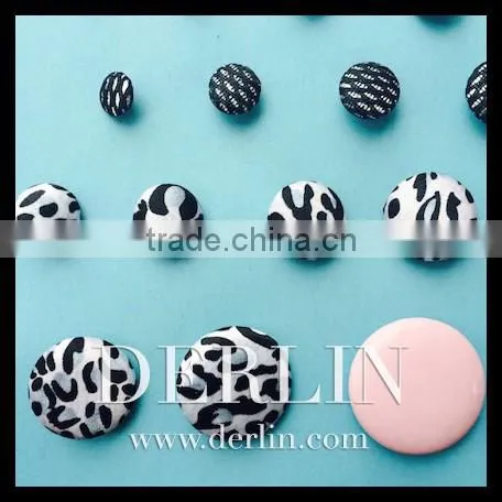 Decorative Pattern Garments Shank Plastic Cloth Fabric Covered Button photo-3