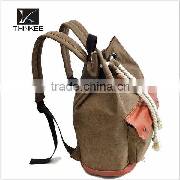Girls Canvas Drawstring Backpack China Factory Drawstring Backpack Bags photo-3