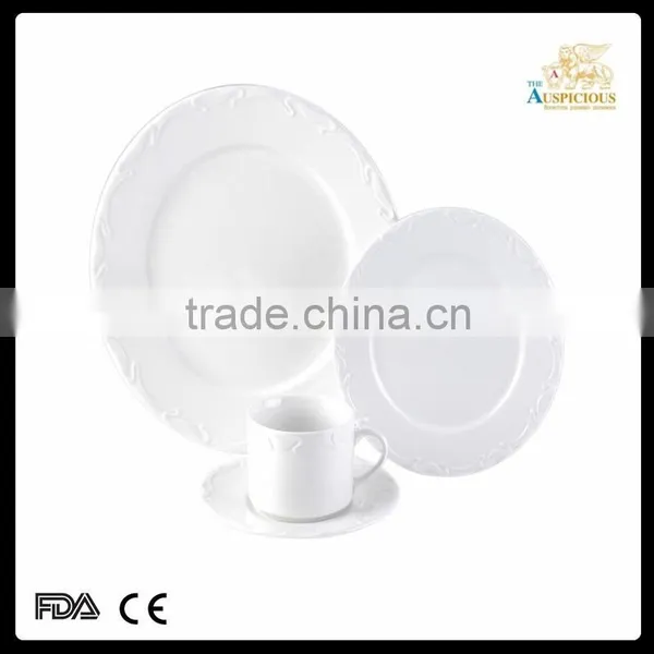 New Bone China 20pcs Embossed Dinner Set With New Design photo-2