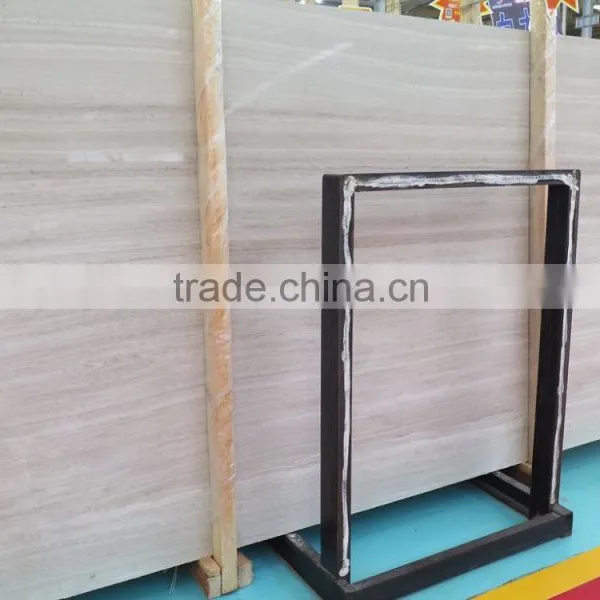 Chinese White Wood Veined Marble Slab photo-2