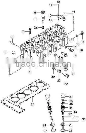 HEAD ASSY-CYLINDER COMPLETE FOR ENGINE DIASEL D2.9TD SSANGYONG 1997-2006 MNR photo-5