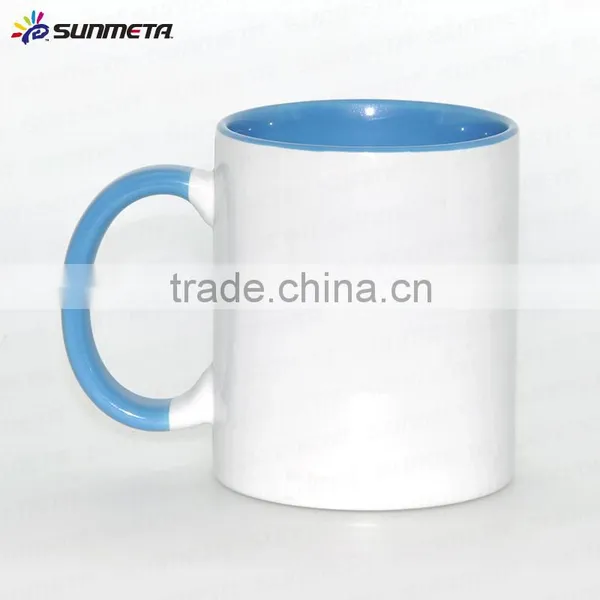 Sunmeta 11oz Sublimation Mug Sublimation Mug Factory Inner Handle Color Mug SKB06 photo-6