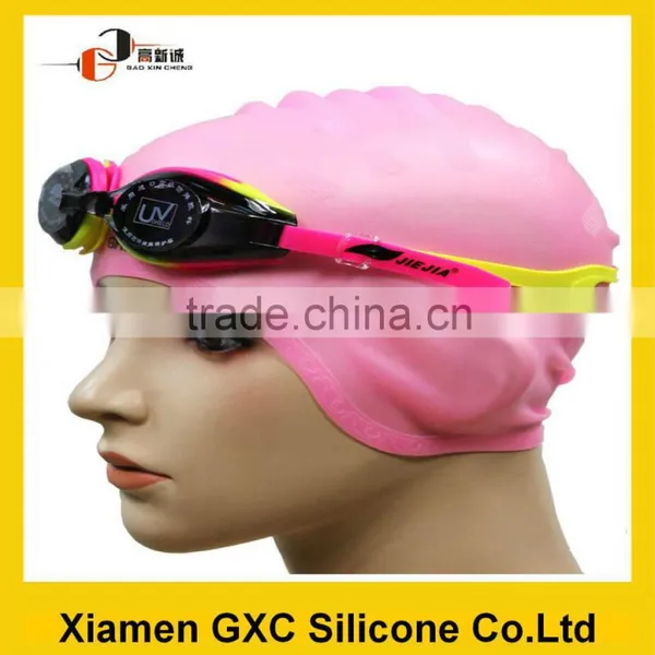 Wholeasle Novelty Silicone Ear Swim Cap & Swim Goggle