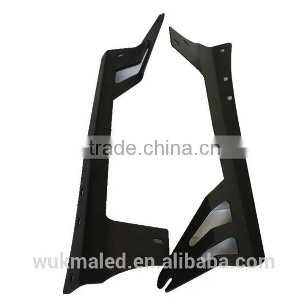 For Jeep Wrangler TJ JK Upper Windshield 50" LED Light Bar Mounting Brackets photo-6