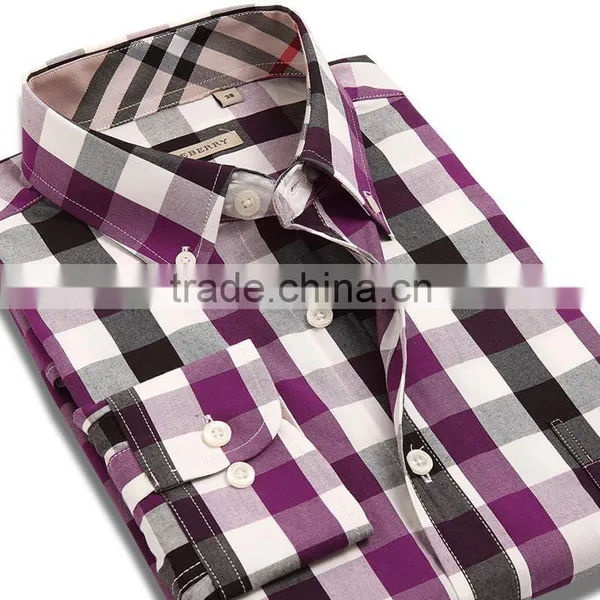 Instyles <span Class="wholesale_product"></span> 2015 Hot Selling Summer Double Contrast Collar Men's Shirt Long Sleeve Pure Col photo-2