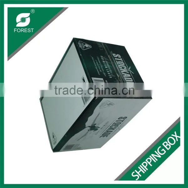 12 BOTTLES BEER PAPER SHIPPING BOX CUSTOM GLOSSY BEER CORRUGATED SHIPPING BOX photo-3