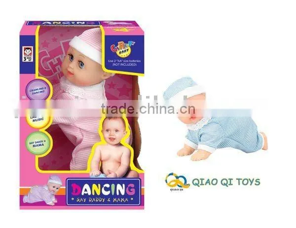 10 Inch Lovely B/O Crawling and Music Baby Doll