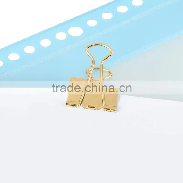 High Quality Golden Binder Clip Metal Long Binder Clip School Office Stationery photo-4