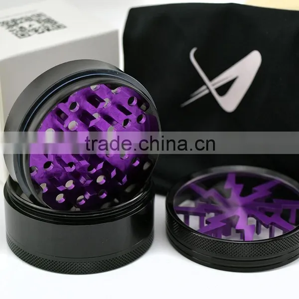 63mm 4part CNC Aluminum Tobacco / Herb Grinder China Manufacturer With Wholesale Price