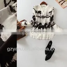 Two wear sleeve v-neck abstraction and dyeing silk shirts