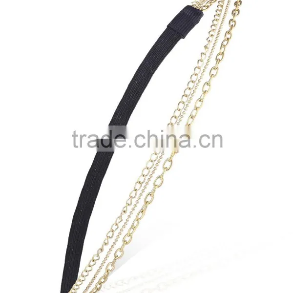 Fashion Rhinestone High End Quality Pretty Fashion Embellished Stretch Headband Hairband photo-2