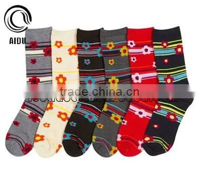 Custom Solid Striped Child Knitted Cotton Socks photo-4