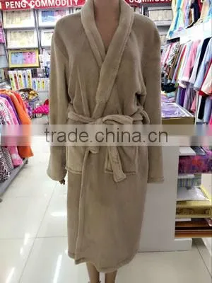 2016 Factory Wholesale Stock Coral Fleece Bathrobe Quality Choice photo-4
