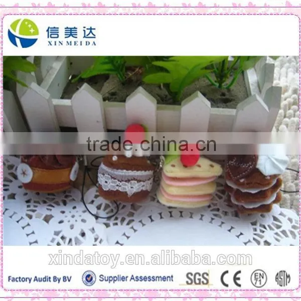 Mini Fruit Cake Food Keychain Plush Toy photo-2