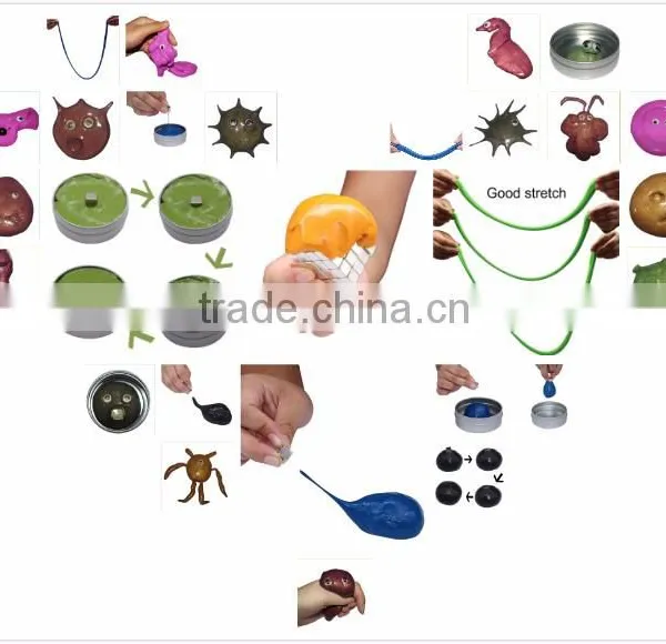 Wholesale Educational Toys Supply Intelligent Fun Plasticine Super Crazy 50 Grams Magnetic Bouncy Thinker Putty photo-6