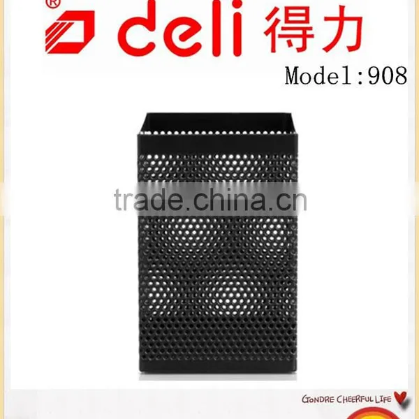 Deli Black Metal Mesh Style Pen Stand/ Office Table Pen Stand Model 908