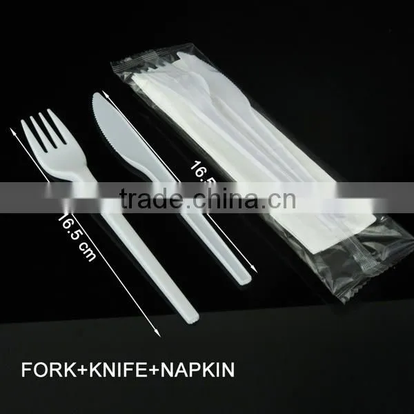 3 in 1 Disposable Restaurant Spoon Fork Knife Sets