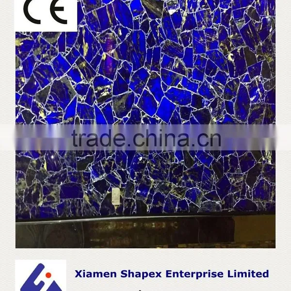 Blue Faux Marble Blocks Wall Panels for Sale photo-4