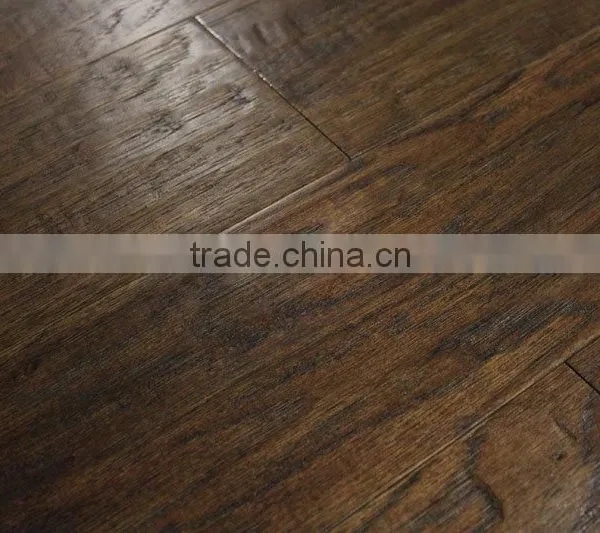 Handscraped & Distressed Hickory Engineered Flooring photo-6