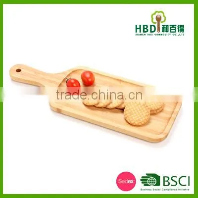 High Quality Wood Food Serving Plate With Handle Wholesale photo-2