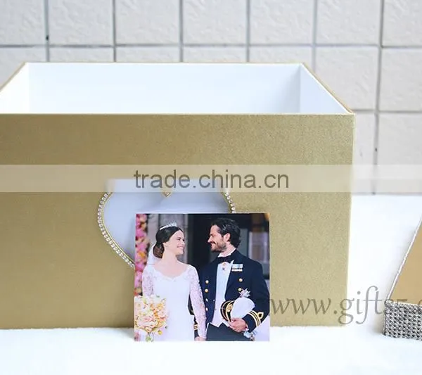 Excellent Gold Storage Boxes / Wedding Card Boxes With Photo Frame photo-2