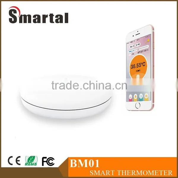 Bluetooth 4.0 Waterproof Smart Alarm Baby Thermometer Low Battery Warning/ Cloud Storage Backup/Data Sharing