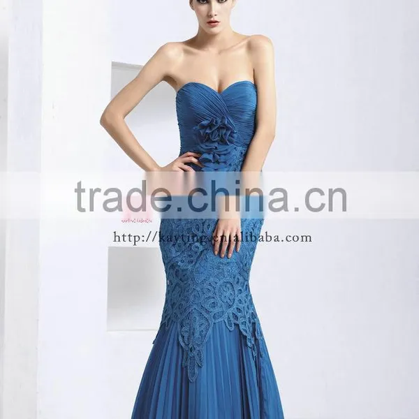 Elegant Fashion New Design Blue Dresses Women Birthday Party Dress Evening Party Dress photo-2