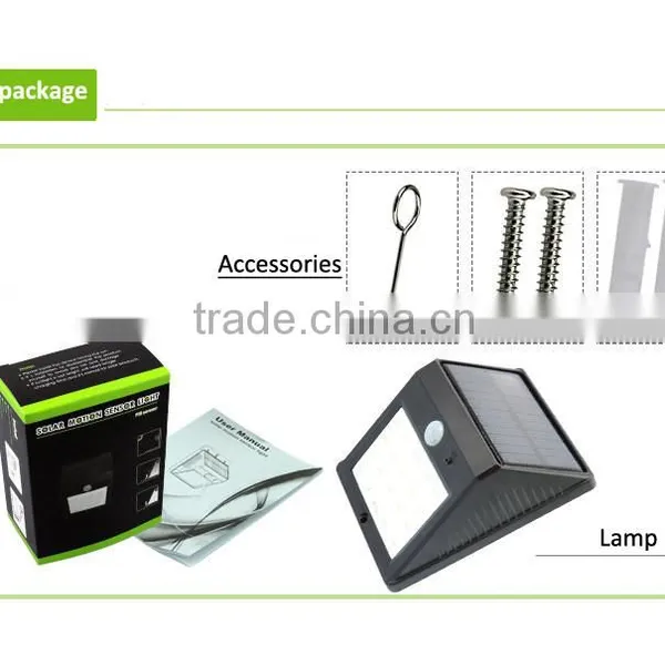 20 Led Triangle Shape 800mah Battery PIR Sensor + Light Control+weak Light Solar Motion Sensor Light photo-4