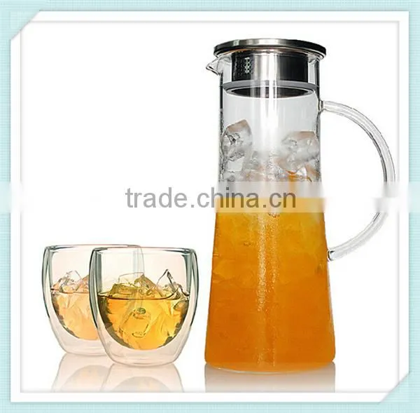 High Borosilicate Double Wall Glass Teapot New Desin Double Wall Glass Tea Infuser for Sale photo-2