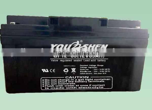 65AH Valve Regulated SLA Battery for 12 Volt Solar Street Light Battery