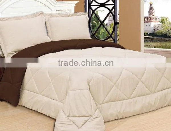 Brushed Soft Two Colors Microfiber Comforter Set