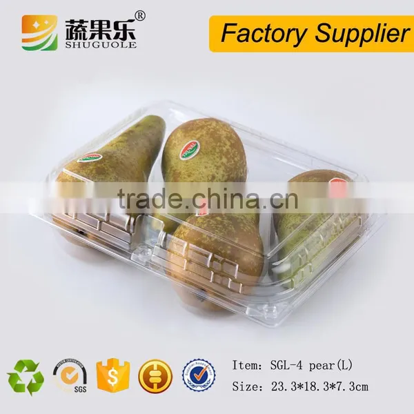 Plastic Transparent Pear Box With 4 Cells photo-3