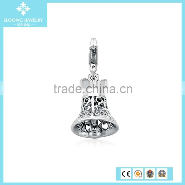 Wholesale Charm Pendant Engraveable Round Initial Charm in Sterling Silver photo-5