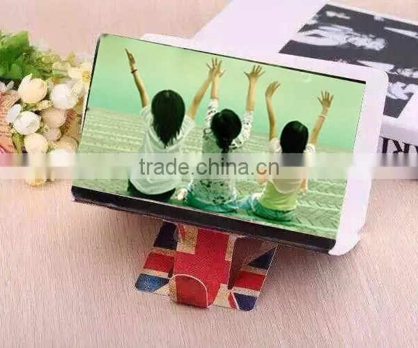 Wholesale Ultralight PU Mobile Phone LCD Screen Magnifier With Folding Style photo-2