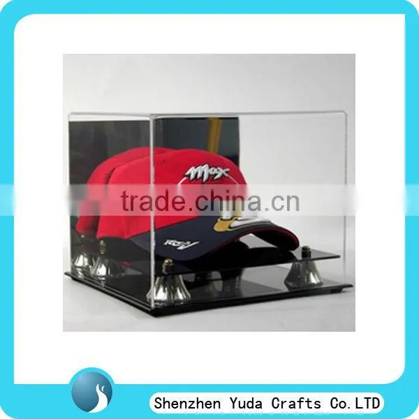 Deluxe Acrylic Baseball Cap /Hat Display Case w mirror