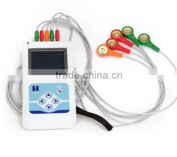 2016 3/12 Channel ECG Holter System -24 Hours CS-3CL Cardiac Heart Monitor With Free Software-Shelly photo-2