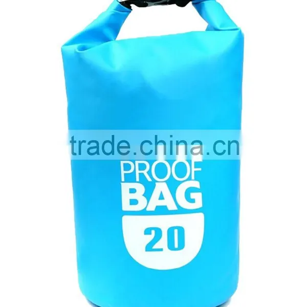 500D 20L Waterproof Fabric Roll Top Storage Bag Outdoor Waterproof Dry Bag Dry Compression Sack Keeps Gear Dry For Kayaking